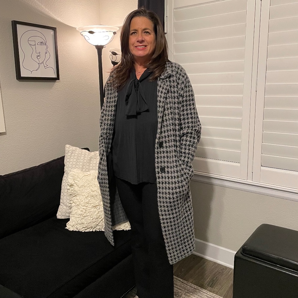 Max Studio Houndstooth Cardigan Size XL